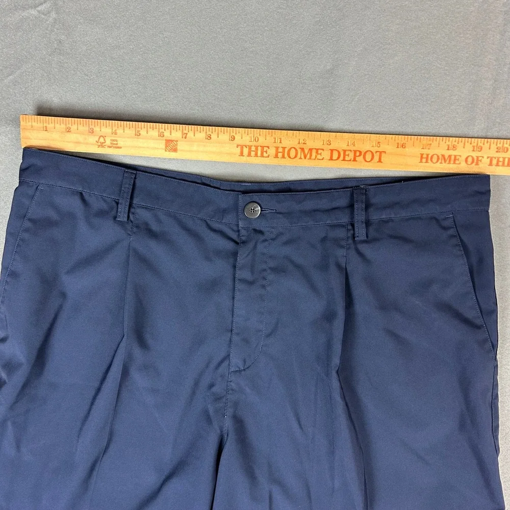 Adidas Golf Shorts Mens 38 Navy Blue Climalite Pleated Performance AE7005